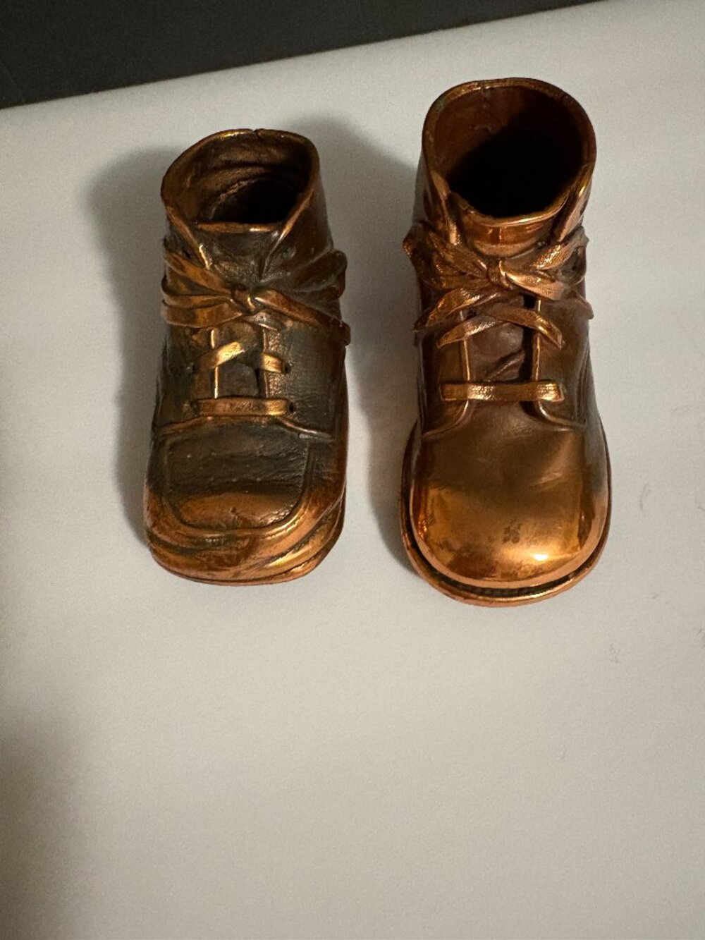 Antique 2 Single Bronzed Baby Shoes